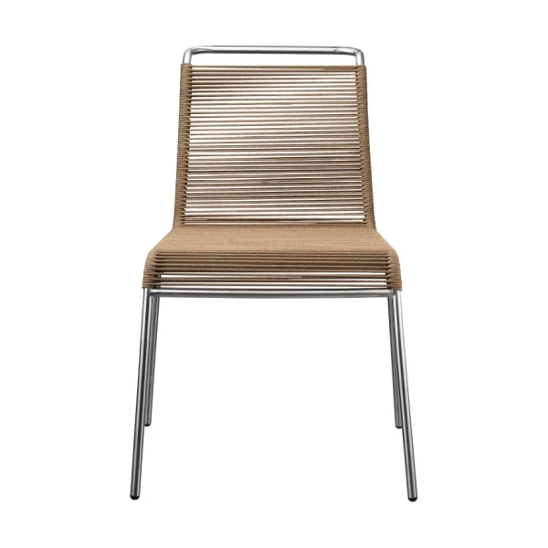 FDB Møbler Chaise M20 Teglgård Cord Chair Brown mixed-stainless steel