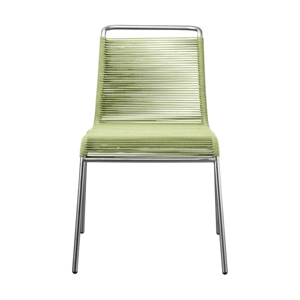 FDB Møbler Chaise M20 Teglgård Cord Chair Green mixed-stainless steel