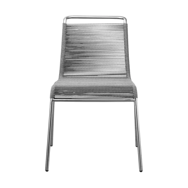 FDB Møbler Chaise M20 Teglgård Cord Chair Light grey mixed-stainless steel