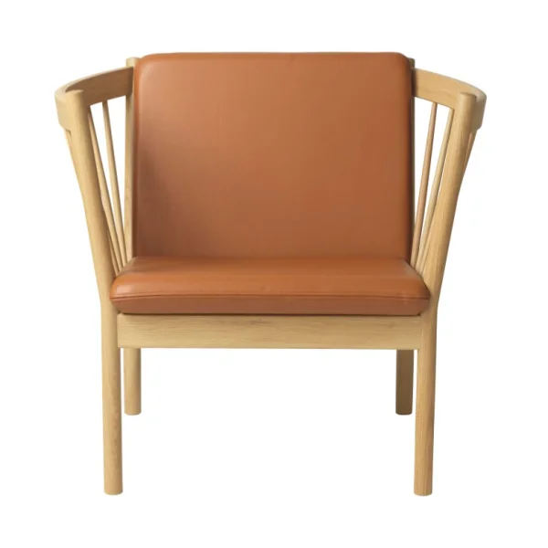 FDB Møbler Fauteuil J146 Oak nature lacquered-cognac leather