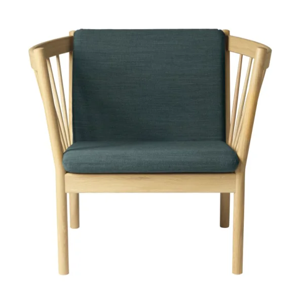 FDB Møbler Fauteuil J146 Oak nature lacquered-dark green