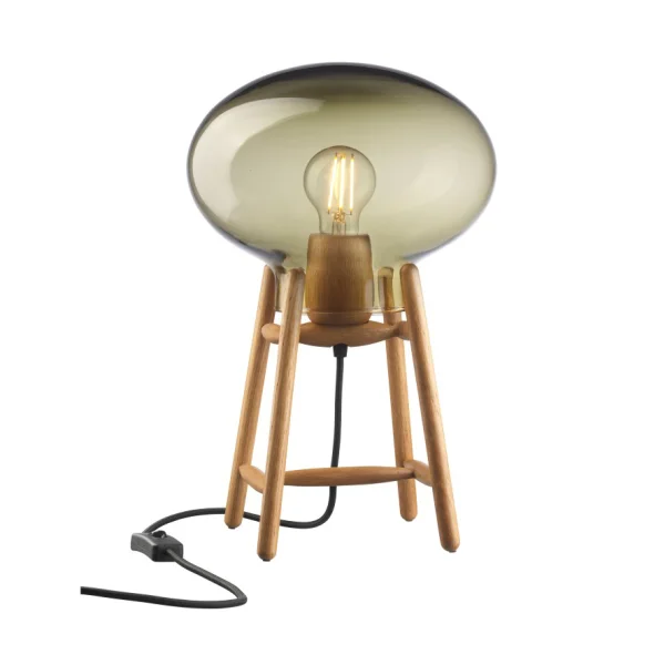 FDB Møbler Lampe de table U4 Hiti Smoked glass-oak nature lacquered
