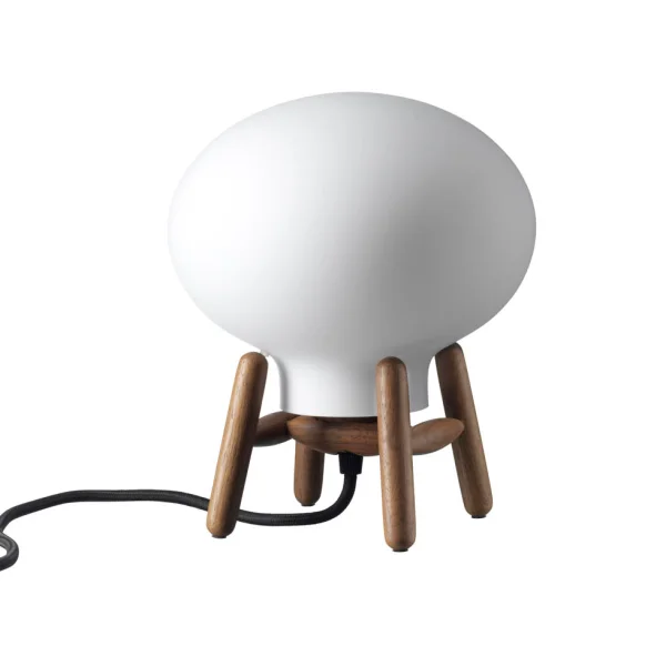 FDB Møbler Lampe de table U6 Hiti Mini Opal glass-walnut nature lacquered