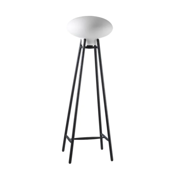 FDB Møbler Lampe sur pied U5 Hiti Opal glass-oak black painted