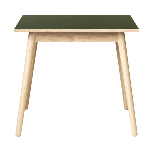 FDB Møbler Table à manger C35A 82x82 cm Olive green-oak nature lacquered