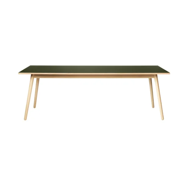 FDB Møbler Table à manger C35C 95x220 cm Olive green-oak nature lacquered