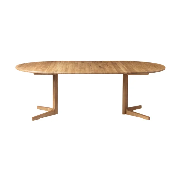 FDB Møbler Table à manger C69E Ry avec 2 rallonges Oak nature oiled