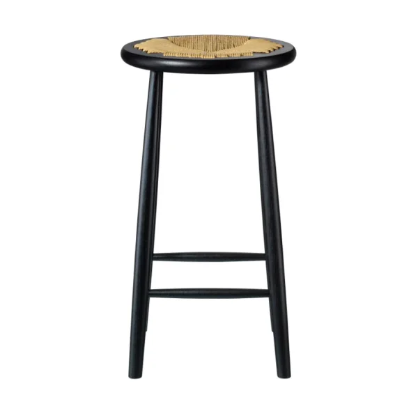 FDB Møbler Tabouret de bar J165B Counter Round Oak black painted-nature