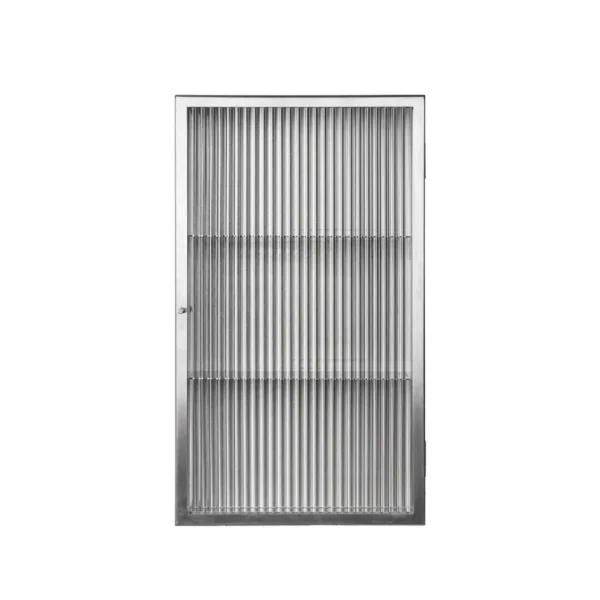 ferm LIVING - Armoire murale Haze, verre/acier inoxydable, hauteur 60 cm