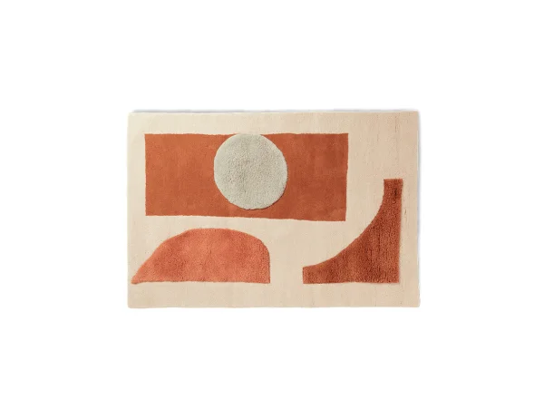 ferm LIVING - Bloco Tufted Tapis Large Blush/Off-White