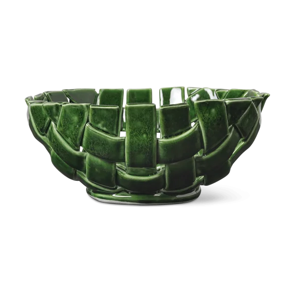 Ferm Living Bol Plait Ø24 cm Emerald green