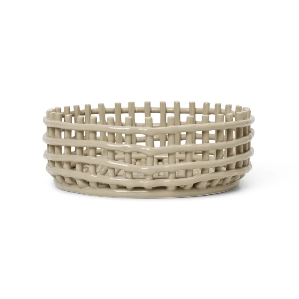 Ferm Living Bol tressé Ceramic Cashmere