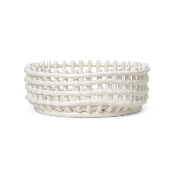 Ferm Living Bol tressé Ceramic Off-white