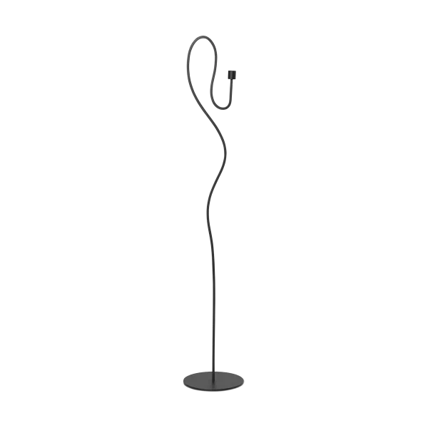 Ferm Living Bougeoir de sol Valse golvljusstake Black