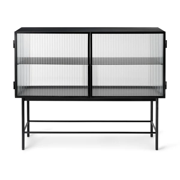 ferm LIVING Buffet Haze Black - verre ondulé