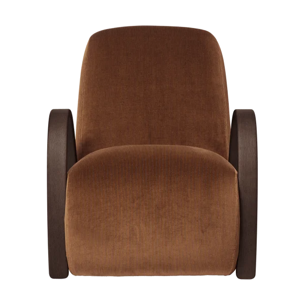 Ferm Living Buur lounge chair devoré velvet Rust