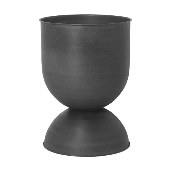 ferm LIVING Cache-pot Hourglass moyen Ø41 cm Noir-gris foncé