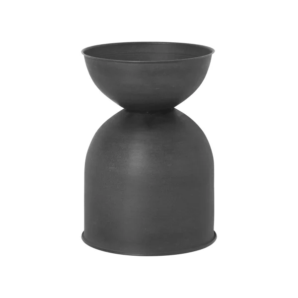 ferm LIVING Cache-pot Hourglass petit Ø31 cm Noir-gris foncé