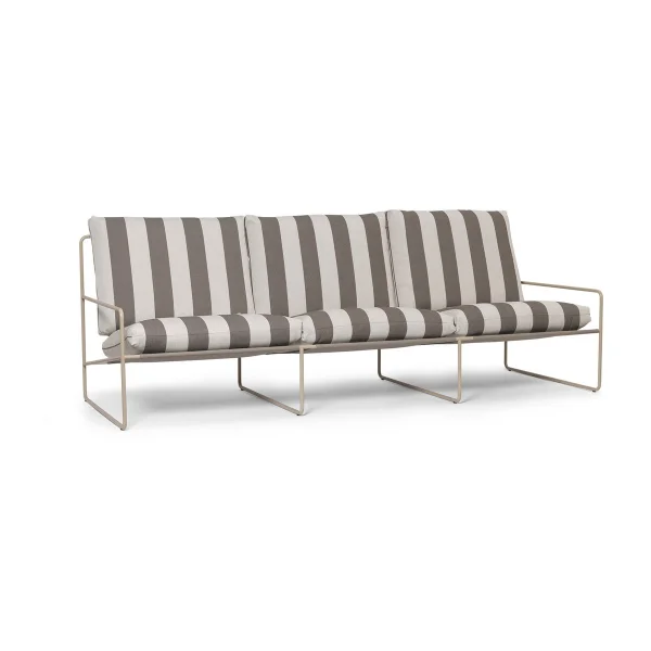Ferm Living Canapé 3 places Desert Cash stripe-chocolate