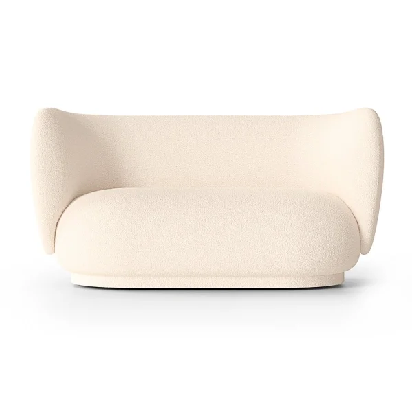 ferm LIVING Canapé bouclé Rico 2 places Bouclé offwhite