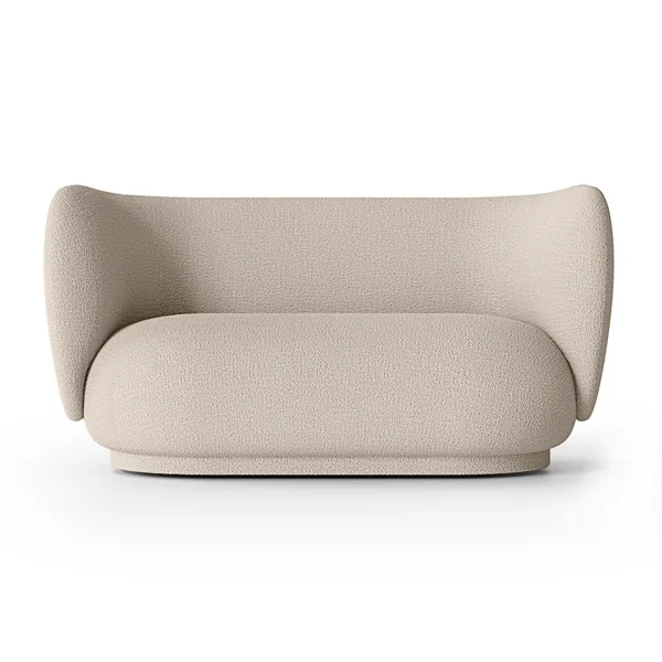 ferm LIVING Canapé bouclé Rico 2 places Wool bouclé natural