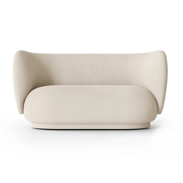 ferm LIVING Canapé bouclé Rico 2 places Wool bouclé offwhite