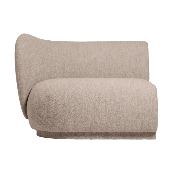 Ferm Living Canapé modulaire Rico armrest L Soft Bouclé Natural