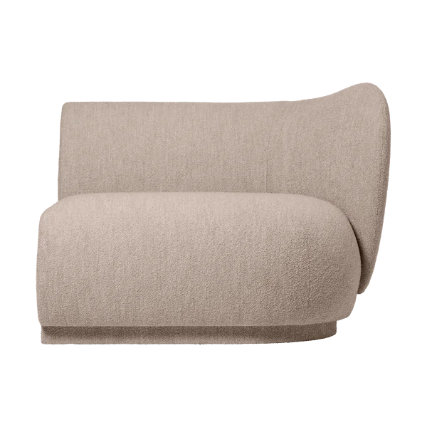 Ferm Living Canapé modulaire Rico armrest R Soft Bouclé Natural