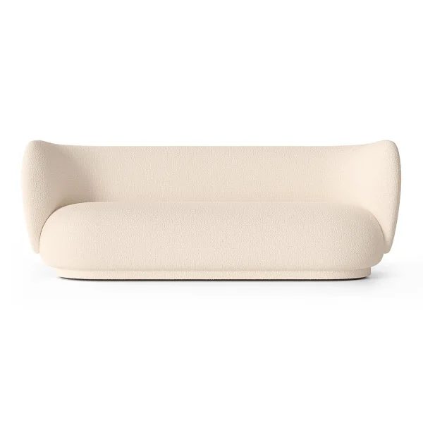 ferm LIVING Canapé Rico bouclé 3 places Wool bouclé offwhite