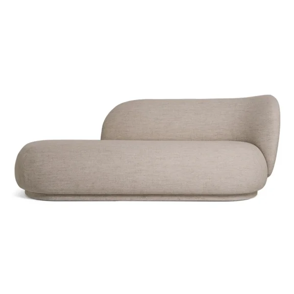 Ferm Living Chaise longue Divan Rico bouclé droite Bouclé sand