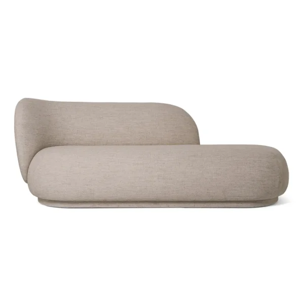 Ferm Living Chaise longue Divan Rico bouclé gauche Sable
