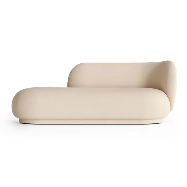 Ferm Living Chaise longue Divan Rico droit Brossé blanc cassé