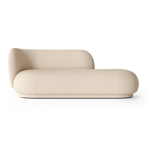 Ferm Living Chaise longue Divan Rico gauche Brossé blanc cassé