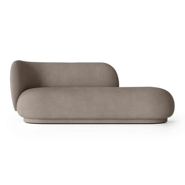 Ferm Living Chaise longue Divan Rico gauche Brossé gris chaud