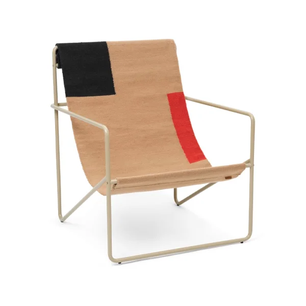 Ferm Living Chaise lounge Desert block, structure cashemere