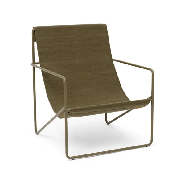 ferm LIVING Chaise lounge Desert olive, structure olive