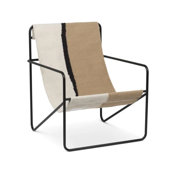 Ferm Living Chaise lounge Desert soil, structure noire