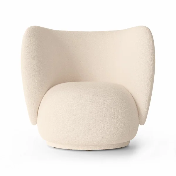 ferm LIVING Chaise lounge Rico bouclé Wool bouclé offwhite