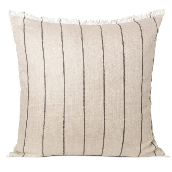 ferm LIVING Coussin Calm camel-black 78x78 cm