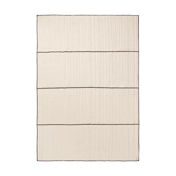 Ferm Living Couvre-lit matelassé Vari Natural-dark chocolate, 260x180 cm
