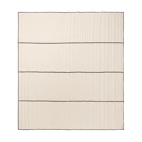 Ferm Living Couvre-lit matelassé Vari Natural-dark chocolate, 260x230 cm