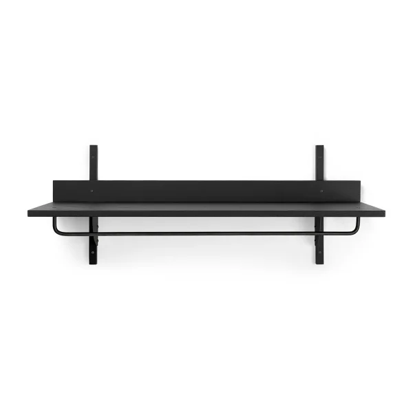 ferm LIVING Étagère avec tringle Sector 37x87 cm Black ash-black brass