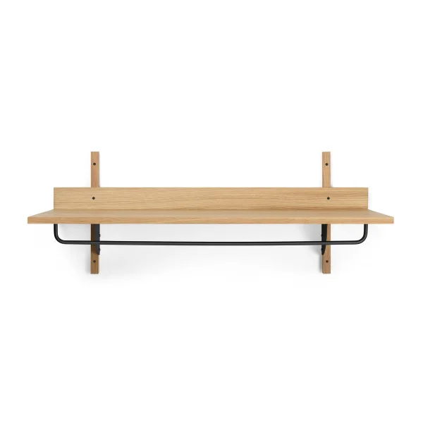 ferm LIVING Étagère avec tringle Sector 37x87 cm Oak-black brass