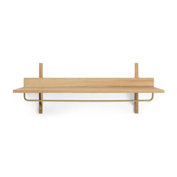 ferm LIVING Étagère avec tringle Sector 37x87 cm Oak-brass