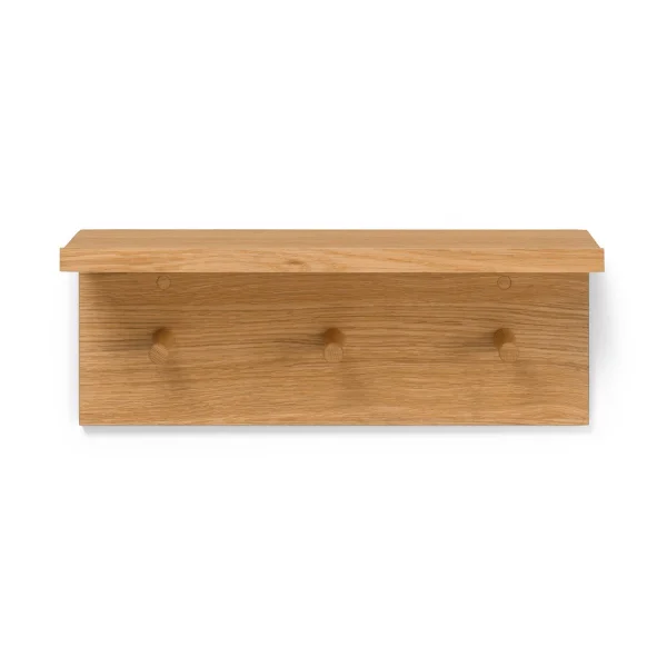 ferm LIVING Étagère-patère à boutons Place Rack chêne Small