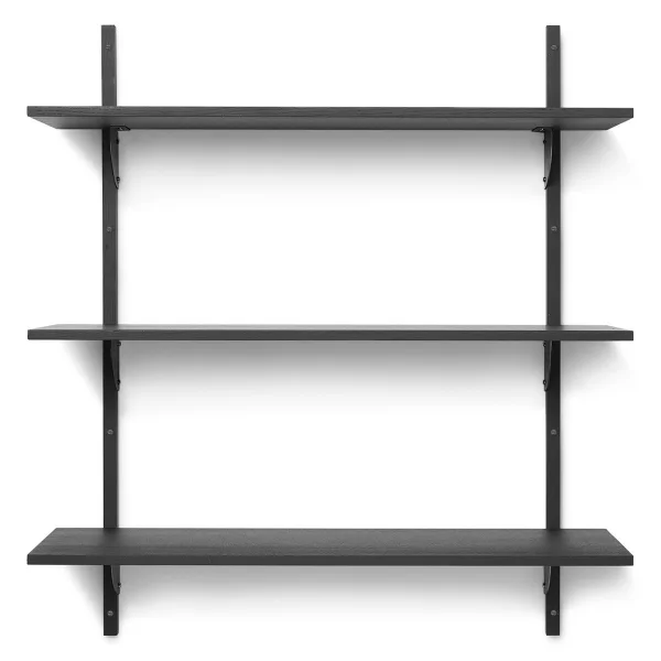 ferm LIVING Étagère Sector triple wide Frêne noir-noir