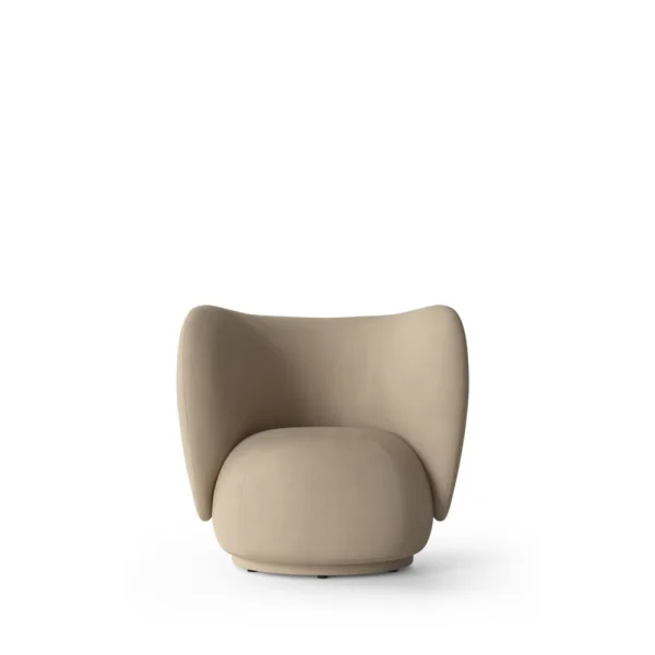 ferm LIVING Fauteuil de salon Rico sand, brushed