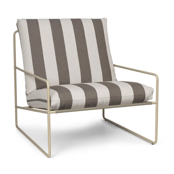 Ferm Living Fauteuil Desert Cash stripe-chocolate
