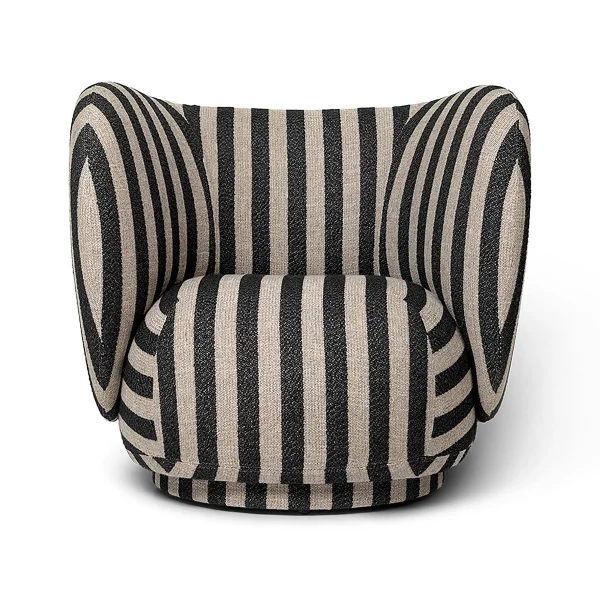 Ferm Living Fauteuil Rico lounge chair Louisiana sable noir