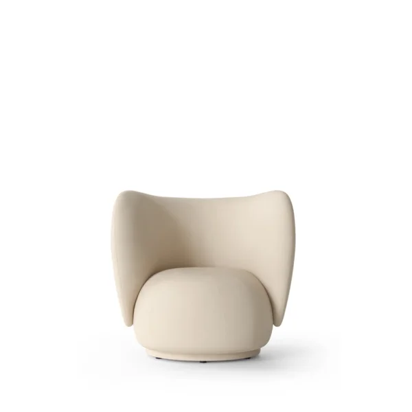 Ferm Living Fauteuil Rico lounge chair offwhite, brushed